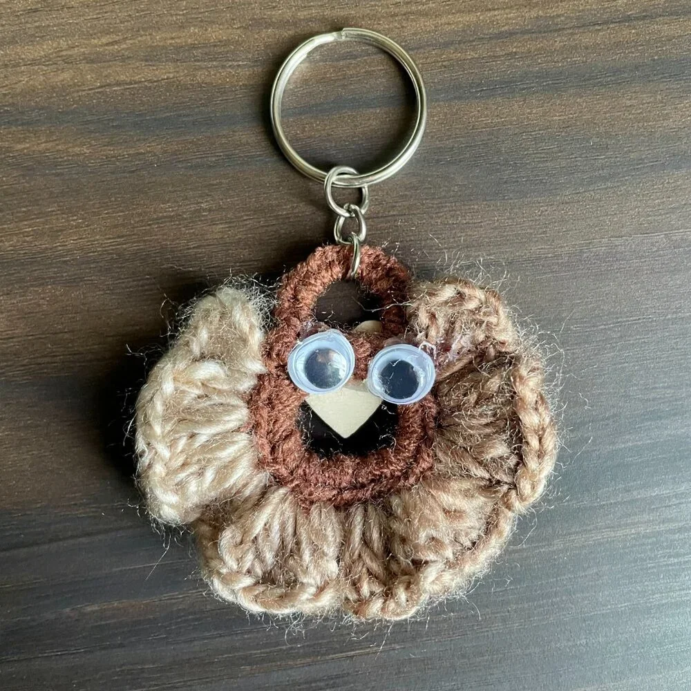 Bundle of 3 Handmade Keychains, Crochet Keychain, Crochet Backpack Charms